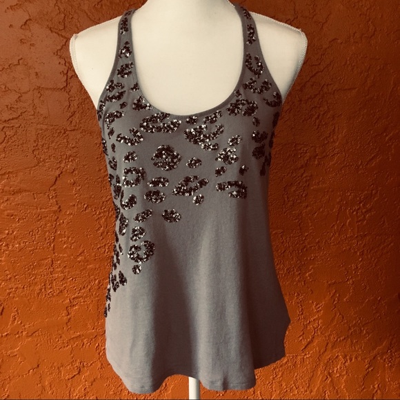 🎉BOGO🎉Express Leopard Sequins Racerback Tank - Picture 2 of 8